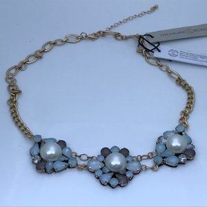 Treasure & Bond Necklaces Gold Tone Flower Bloom S